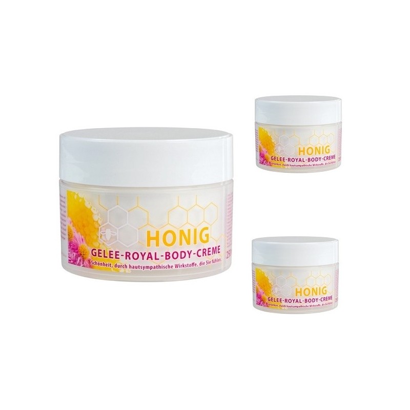 Aromatized body cream with honey and royal jelly.