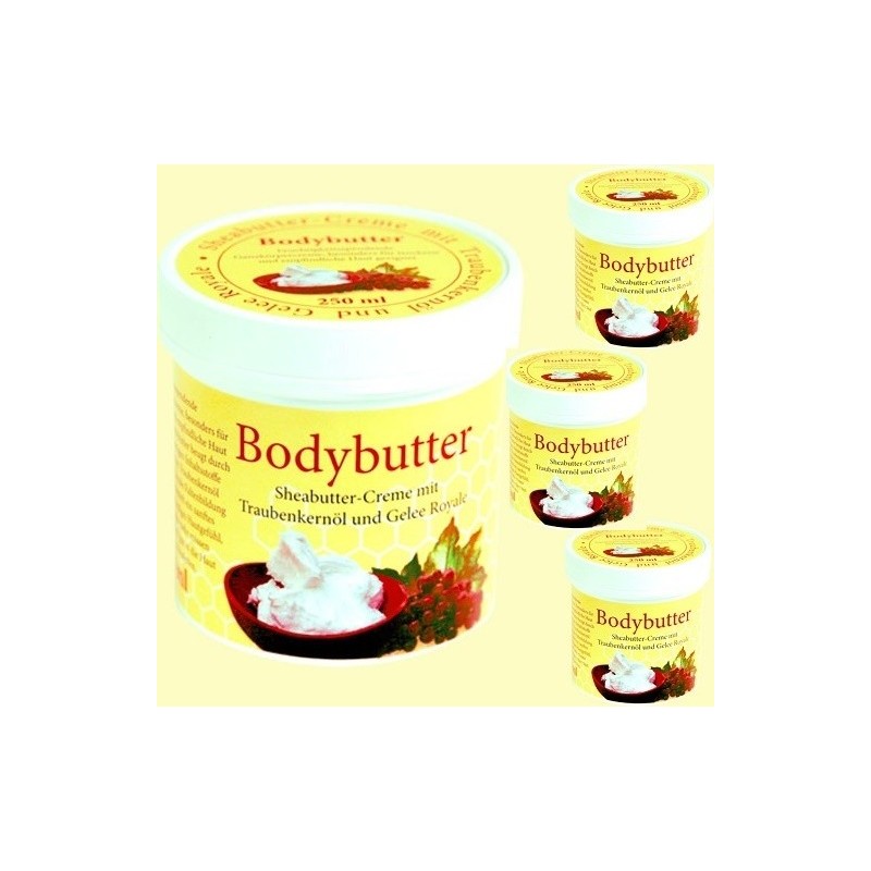 Cream for your body with shea butter, grape seed oil and royal jelly.