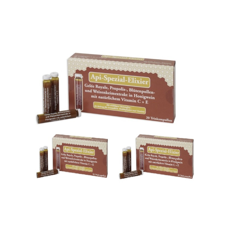 Elixir spécial Api à la gelée royale, propolis.