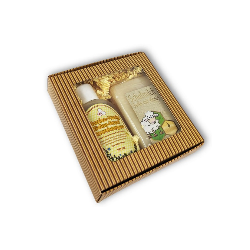 Geschenkset Schafmilchseife/Shampoo.
