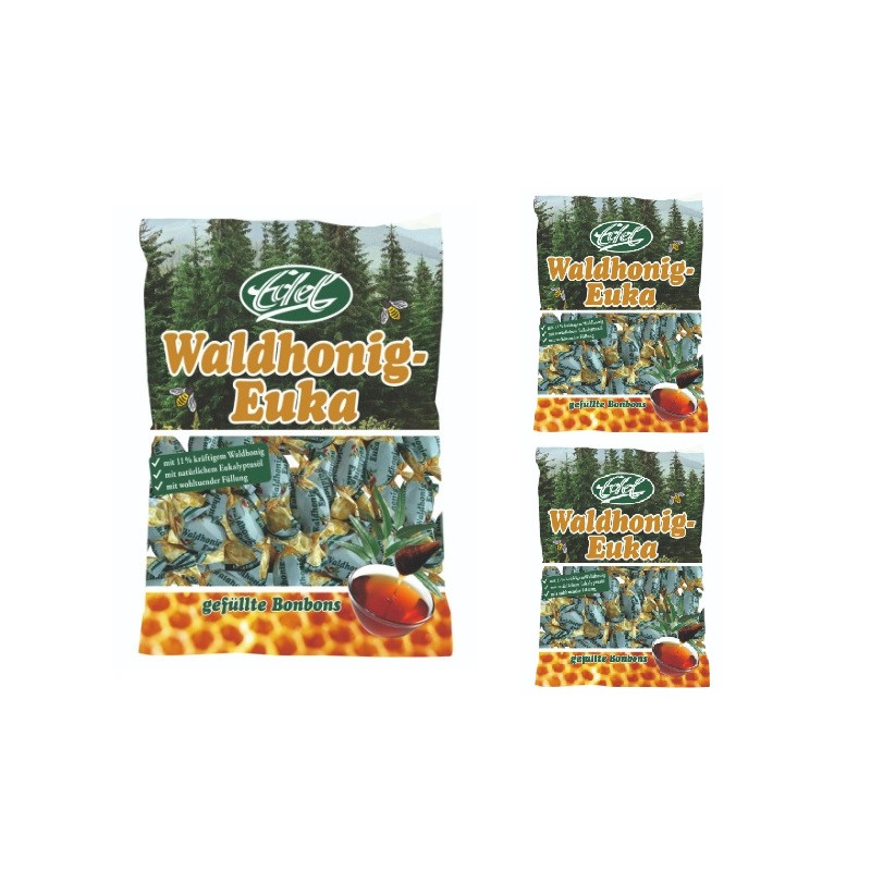 Cukierki z miodem leśnym i eukaliptusem (90 g.)