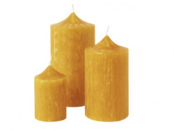 Pillar Candle 100% Beeswax Texture 80/45 (1 pc.)