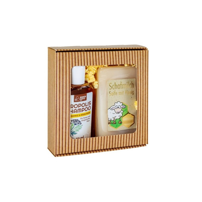 Geschenkset Schafmilchseife/Shampoo.